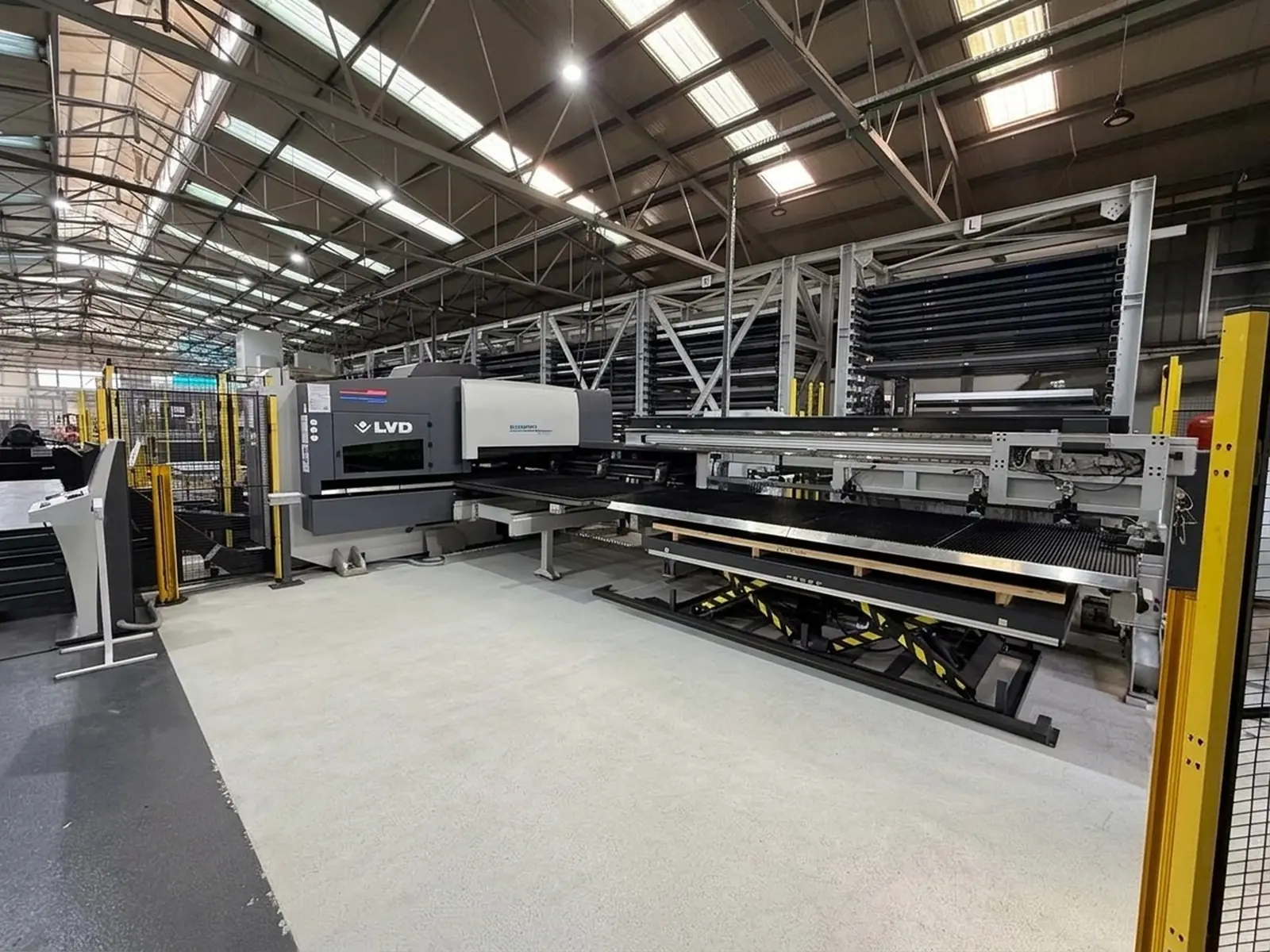 LVD Strippit laser-punch combination with automated WAS sheet store
